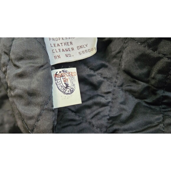 Fabiani Black Genuine Leather Finest Quality Men's Trench Coat Size L - Picture 3 of 11